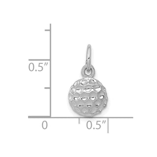 14K White Gold Golf Ball Charm
