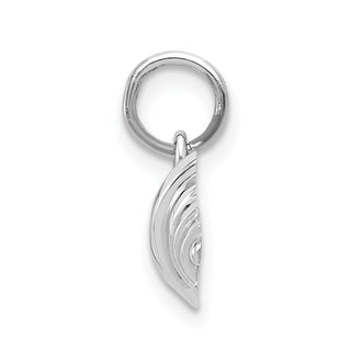 14K White Gold Barbell Charm