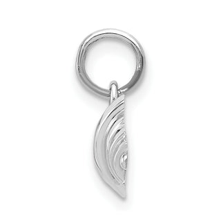 14K White Gold Barbell Charm