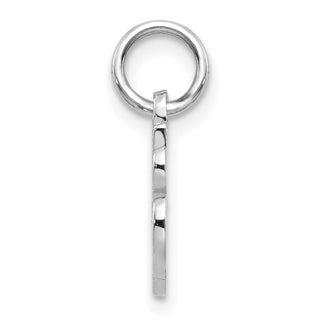 14k White Gold Casted Initial A Charm