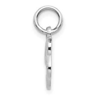 14k White Gold Casted Initial B Charm
