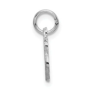 14k White Gold Casted Initial B Charm