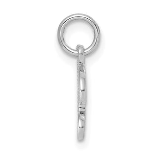 14k White Gold Casted Initial B Charm