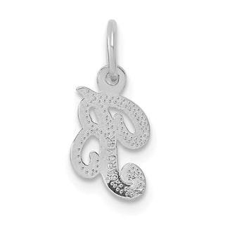 14k White Gold Casted Initial B Charm