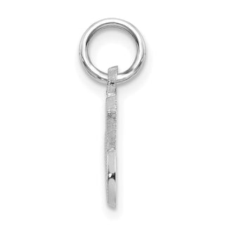 14k White Gold Casted Initial C Charm