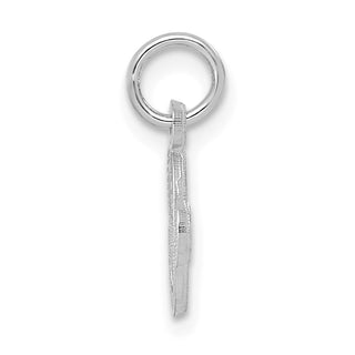 14k White Gold Casted Initial C Charm