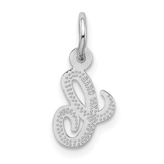 14k White Gold Casted Initial C Charm