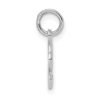 14k White Gold Casted Initial G Charm