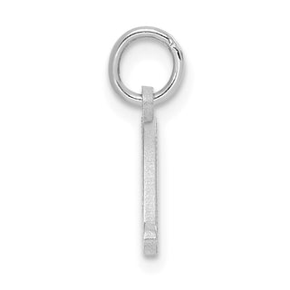 14k White Gold Casted Initial M Charm