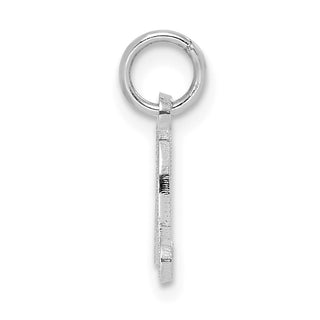 14k White Gold Casted Initial N Charm