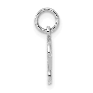 14k White Gold Casted Initial P Charm