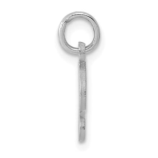 14k White Gold Casted Initial R Charm