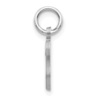 14k White Gold Casted Initial S Charm