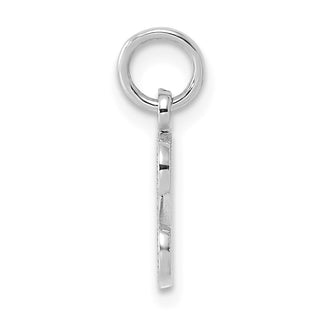 14k White Gold Casted Initial S Charm