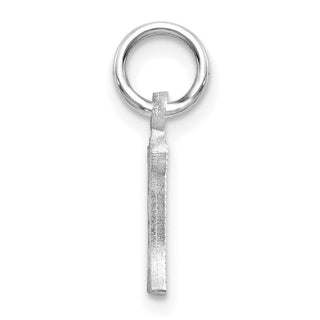 14K White Gold Diamond-cut Initial H Charm