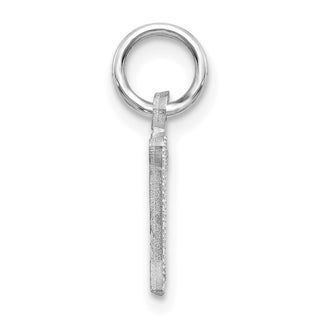 14K White Gold Diamond-cut Initial M Charm