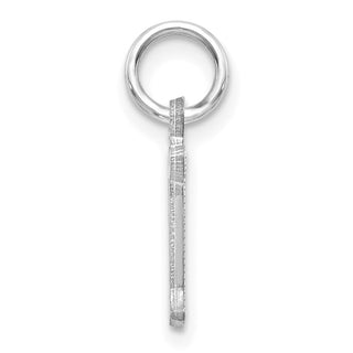 14K White Gold Diamond-cut Initial N Charm
