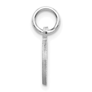 14K White Gold Diamond-cut Initial O Charm