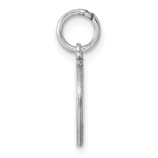 14K White Gold Diamond-cut Initial O Charm