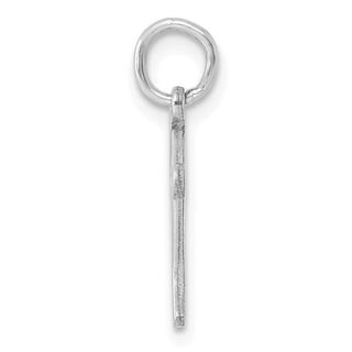 14K White Gold Diamond-cut Initial P Charm