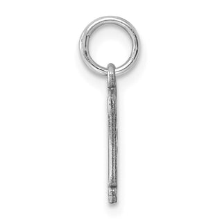 14K White Gold Diamond-cut Initial W Charm