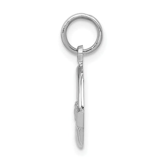 14k White Gold Claddagh Charm WCH15