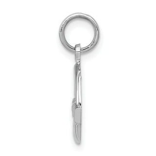 14k White Gold Claddagh Charm WCH15
