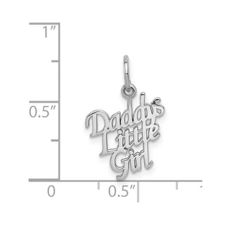 14K White Gold Daddy's Little Girl Charm