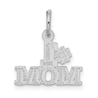 14k White Gold #1 Mom Charm WCH30
