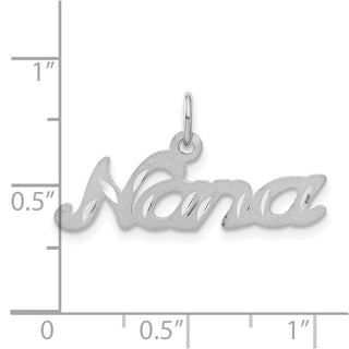 14K White Gold Nana Charm