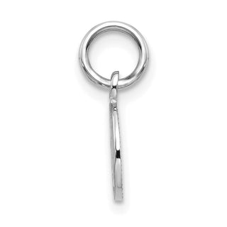 14K White Gold Small Polished Angel Charm