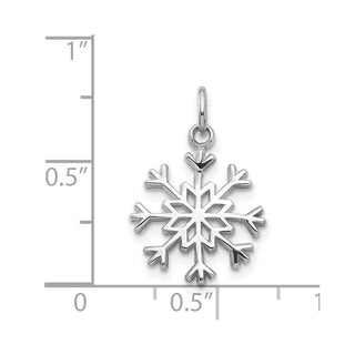 14K White Gold Snowflake Charm