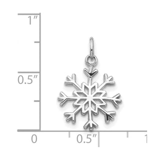 14K White Gold Snowflake Charm