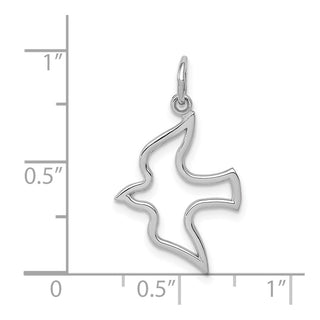14K White Gold Dove Charm