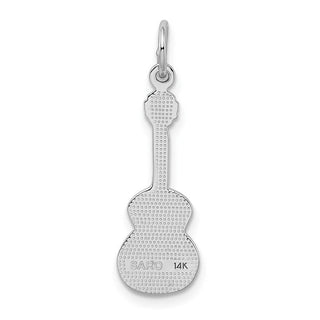 14k White Gold Guitar Charm WCH70