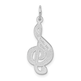 14k White Gold Treble Clef Charm WCH72