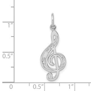 14k White Gold Treble Clef Charm WCH72