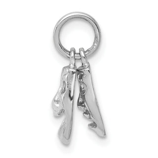 14k White Gold Comedy/Tragedy Charm