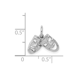 14k White Gold Comedy/Tragedy Charm