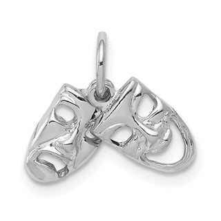 14k White Gold Comedy/Tragedy Charm