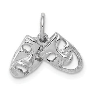 14k White Gold Comedy/Tragedy Charm