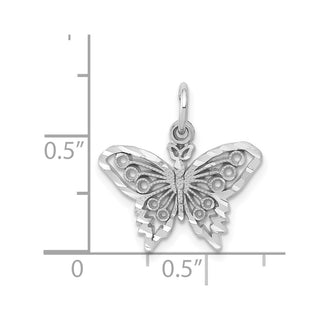 14k White Gold Butterfly Charm WCH80