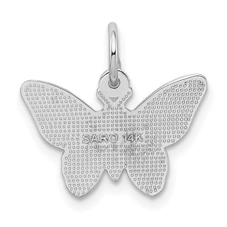 14k White Gold Butterfly Charm WCH81