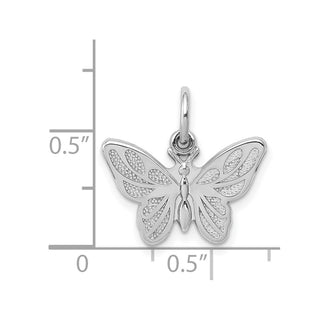 14k White Gold Butterfly Charm WCH81