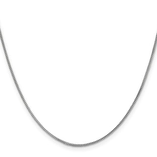 16" 14k White Gold .9mm Franco Chain Necklace