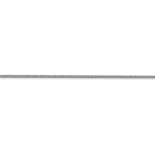 24" 14k White Gold .9mm Franco Chain Necklace