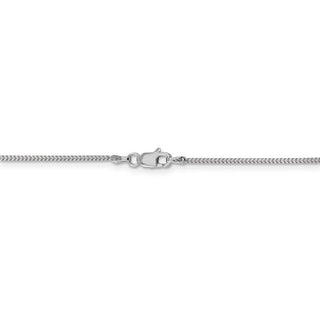 24" 14k White Gold .9mm Franco Chain Necklace