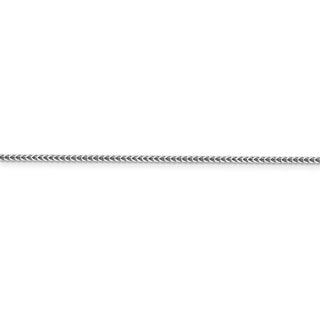 7" 14k White Gold 1.3mm Franco Chain Bracelet