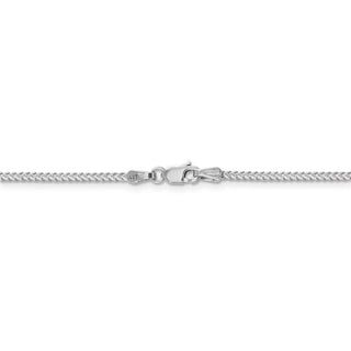 8" 14k White Gold 1.3mm Franco Chain Bracelet