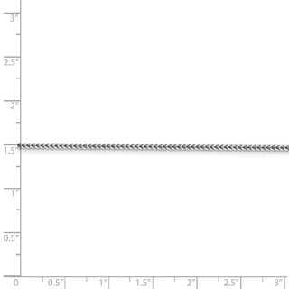 8" 14k White Gold 1.3mm Franco Chain Bracelet